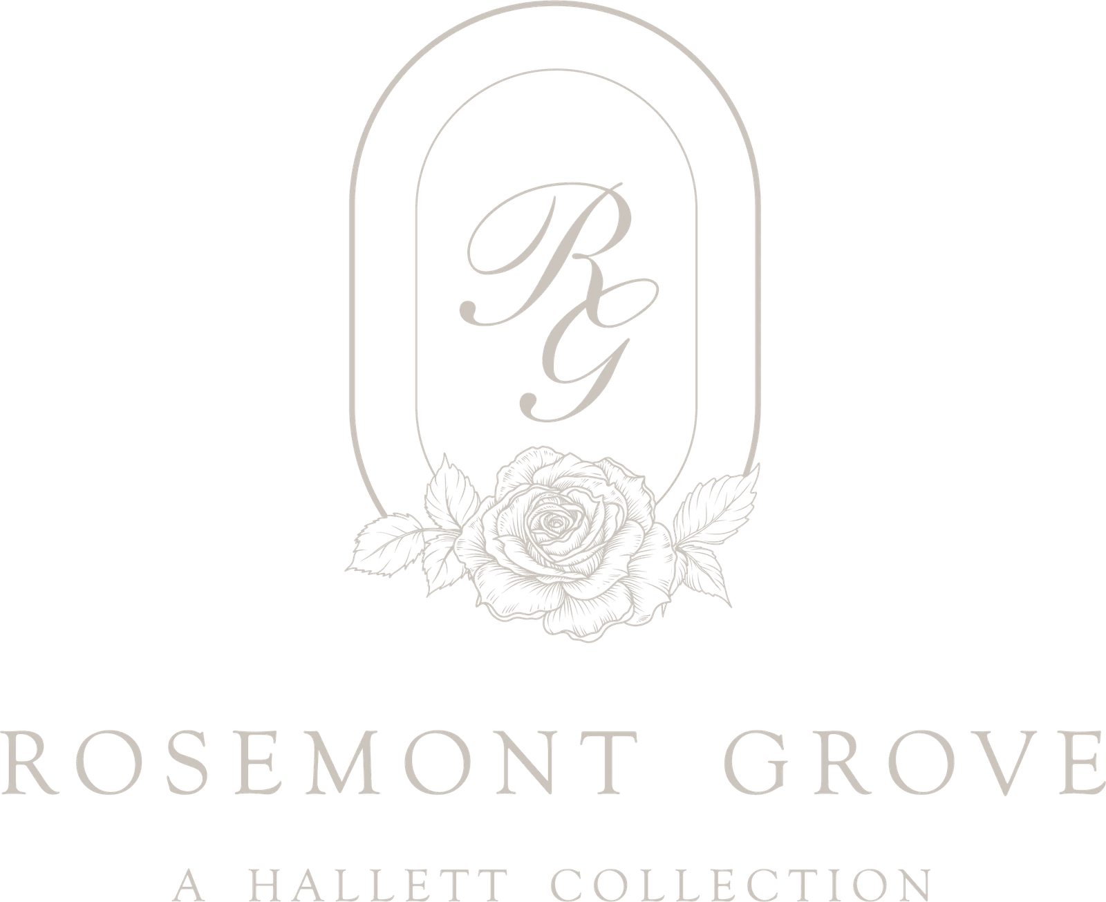 Rosemont Grove logo — A Hallett Collection